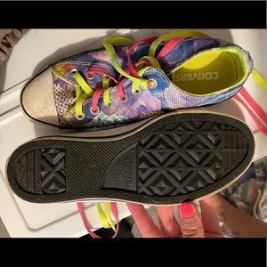 Neon rainbow print womens converse size 8. Worn 7 times. No wear on soles.